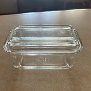 Clear Glass Butter Dish! Vintage Pyrex.